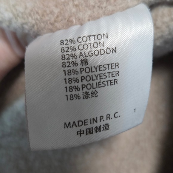 Brandy Melville Tan Cropped Zip Up Hoodie Crystal Sweatshirt Women S Earthy Cozy - Picture 7 of 7